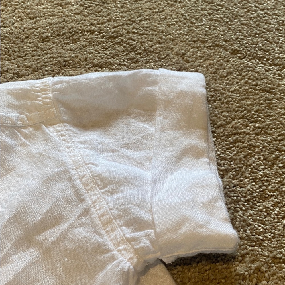 J Crew Capitaine Baird McNutt Irish Linen Relaxed Shirt White XXS - Picture 6 of 10